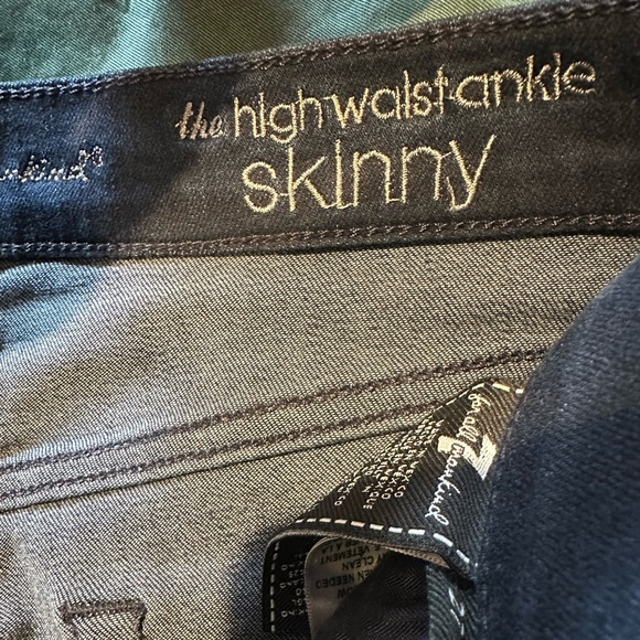 7 for all mandkind The High Waist Ankle Skinny in Indigo - Picture 4 of 6